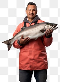 PNG  Animal fish fisherman happiness. AI generated Image by rawpixel.