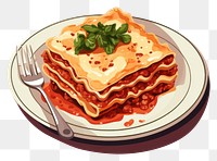 PNG Lasagna plate lasagna pasta. AI generated Image by rawpixel.