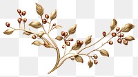 PNG Mistletoe pattern jewelry gold. AI generated Image by rawpixel.