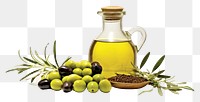 PNG Olive oil and olives ingredient food refreshment. 