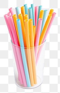 PNG Paper drinking straw pencil white background arrangement. 