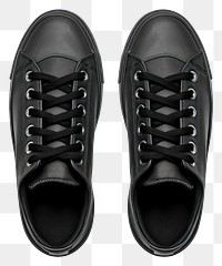 PNG Photo Black sneaker footwear black white. AI generated Image by rawpixel.