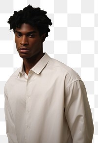 PNG Black male shirt portrait adult. 