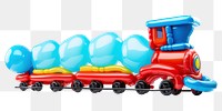 PNG  A balloon twisting in the shape of a train railway toy white background. AI generated Image by rawpixel.