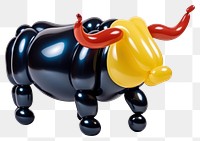 PNG  A balloon twisting in the shape of a buffalo figurine toy representation. AI generated Image by rawpixel.