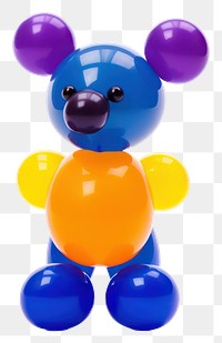 PNG  A bear balloon toy white background. AI generated Image by rawpixel.