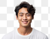PNG  Young asian man portrait smiling smile. AI generated Image by rawpixel.