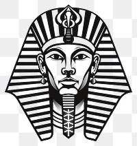 PNG Eegyptian pharaoh drawing sketch representation. AI generated Image by rawpixel.