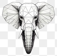 PNG Elephant face wildlife drawing animal. AI generated Image by rawpixel.