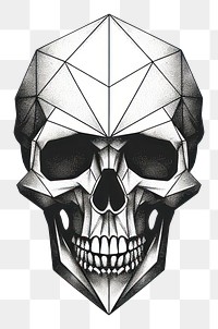 PNG Skull drawing sketch illustrated. AI generated Image by rawpixel.