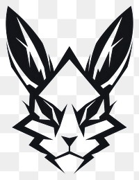 PNG Rabbit face white logo  