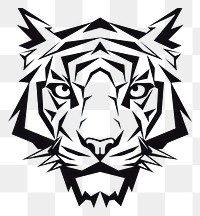 PNG Tiger animal logo calligraphy. AI generated Image by rawpixel.