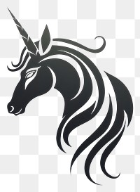 PNG Unicorn head animal mammal black. AI generated Image by rawpixel.