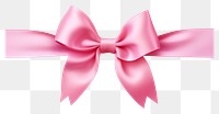 PNG Pink ribbon with bow white background celebration anniversary. AI generated Image by rawpixel.