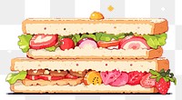 PNG Sandwich icon lunch food meal. AI generated Image by rawpixel.