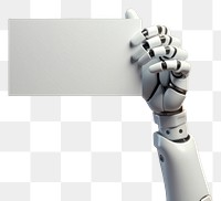 PNG 3d robot hand holding a paper label technology cleaning person. AI generated Image by rawpixel.