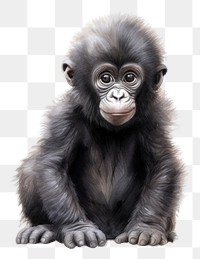 PNG Gorilla ape wildlife mammal. AI generated Image by rawpixel.