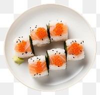 PNG Sushi plate food rice. AI generated Image by rawpixel.