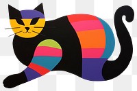 PNG Abstract cat mammal representation creativity. AI generated Image by rawpixel.