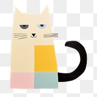 PNG  Abstract cat painting mammal art. AI generated Image by rawpixel.