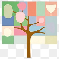PNG  Abstract tree painting balloon art. AI generated Image by rawpixel.