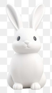 PNG White ceramic rabbit animal mammal cute. AI generated Image by rawpixel.