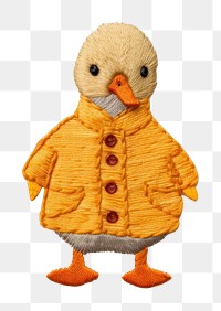 PNG Duck wears a sweater textile animal bird. AI generated Image by rawpixel.