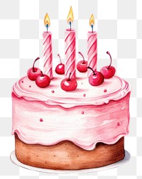 PNG Birthday cake dessert cream food. AI generated Image by rawpixel.