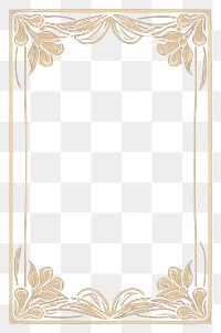 PNG  Nouveau frame blackboard rectangle pattern
