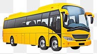 PNG Coach vehicle yellow bus. 