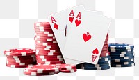PNG  Playing cards casino chips gambling game. AI generated Image by rawpixel.