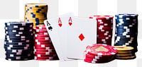 PNG  Playing cards casino chips gambling game. AI generated Image by rawpixel.