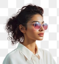 PNG Hispanic women sunglasses portrait adult. AI generated Image by rawpixel.