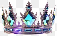 PNG Holographic king crown jewelry accessories headpiece. AI generated Image by rawpixel.