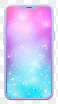 PNG  Smart phone glitter white background electronics. AI generated Image by rawpixel.