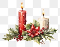 PNG Christmas candle illuminated celebration candlestick. AI generated Image by rawpixel.