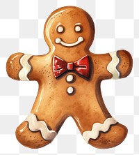 PNG Gingerbread man dessert cookie food. AI generated Image by rawpixel.
