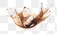 PNG Coffee splashing white background refreshment splattered. AI generated Image by rawpixel.