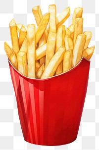 PNG A frenchfries red red box food white background condiment