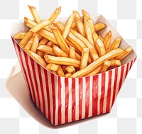 PNG A frenchfries red red box food white background transportation. AI generated Image by rawpixel.