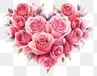 PNG A heart roses flower petal plant. AI generated Image by rawpixel.