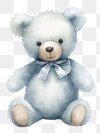 PNG Light blue teddy bear white toy white background