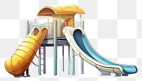 PNG Slide in school playground outdoors white background. AI generated Image by rawpixel.