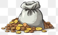 PNG  Bag of coins money sack investment. AI generated Image by rawpixel.