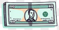 PNG  Bank note dollar money investment. AI generated Image by rawpixel.