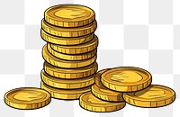 PNG  Stack of coins money gold investment. AI generated Image by rawpixel.
