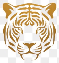 PNG  Tiger icon animal mammal carnivora. AI generated Image by rawpixel.
