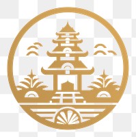 PNG Chinese icon gold logo architecture. AI generated Image by rawpixel.