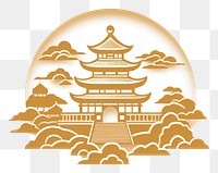 PNG Chinese icon architecture building pagoda. AI generated Image by rawpixel.