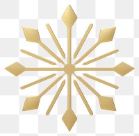 PNG Circle snow flake icon decoration white gold. AI generated Image by rawpixel.